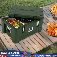 30L Commercial Insulated Food Pan Carrier Box Outdoor Camp Food Pans with Lid