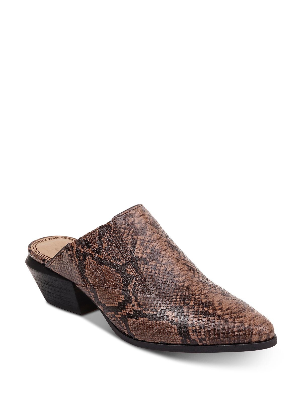 SPLENDID Womens Brown Snakeskin Print Hailee 2 Slip On Heeled Mules Shoes 8 M 5790₽