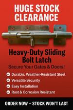 Heavy-Duty Sliding Bolt Latch - Weather-Resistant Steel, Rust-Proof Security Sol
