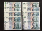 Sweden 100 Kronor Vintage Banknote Set (10) LOT: 0609-005