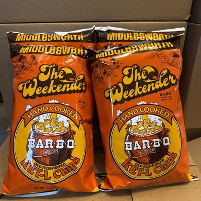 4 Bags Middleswarth Bar-B-Q Potato Chips Weekender 9 oz. A True PA Classic