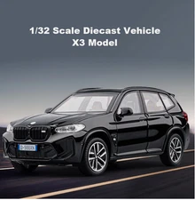 1/32 BMW X3M Diecast Vehicle Model Car Collectible Toy Kids Sound&Light Toy Gift