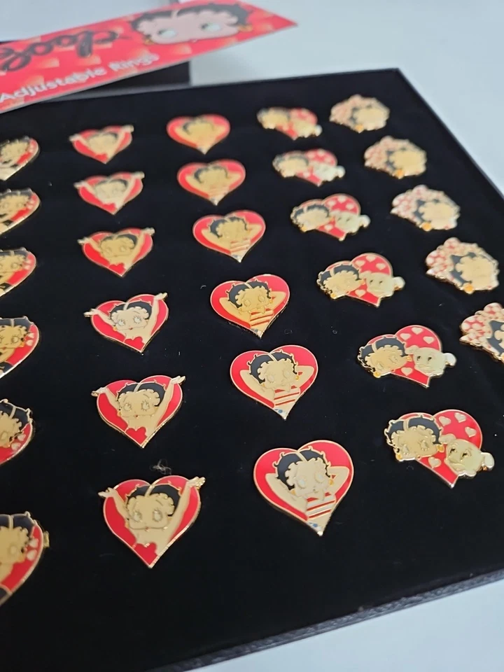 Wholesale Lot Vtg Betty Boop Enamel Ring Jewelry Adjustable Factory Retail Ready - Image 3 of 4