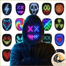 LED Mask Halloween Costume with Gesture Sensing Kids Toy Gift