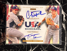 2013 Panini USA Baseball Carlos Rodon Trea Turner Collegiate Dual Auto #d 50/50