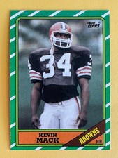 Kevin Mack 1986 Topps Rookie Football Card #188 Cleveland Browns Running Back RC. rookie card picture