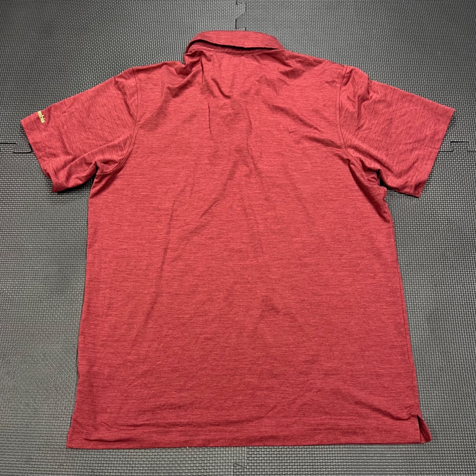 Columbia Mens Florida State Seminoles Polo Shirt M Red Gold thumbnail 2