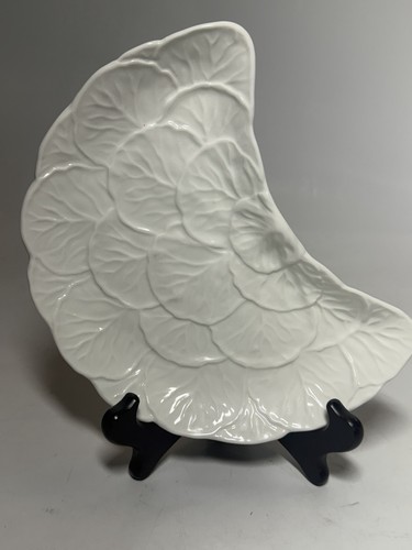 Lot Of 8 Vintage Coalport Countryware Crescent Salad Plates Cabbage Leaf Pattern - Picture 2 of 18