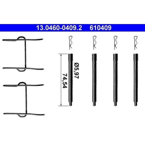 1X ZubehöRsatz, Scheibenbremsbelag ATE 13.0460-0409.2 Passend FüR Peugeot-image