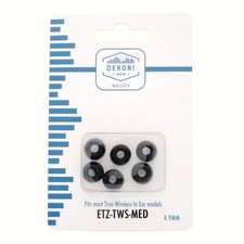 DEKONI AUDIO Bulletz | Memory Foam Ear Tips | True Wireless | 3 Pairs | Medium
