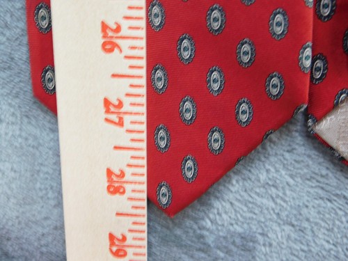 Lote de corbata vintage Christian Dior para hombre patrón geométrico de seda hecha en EE. UU. Italia años 90 - Imagen 7 de 9