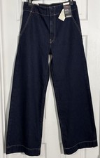 NWT Levi's Women's 27x32 Premium Dark Wash Ribcage Wide Leg Jeans 98