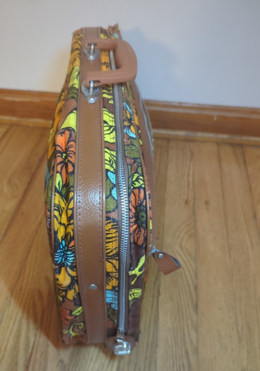 Vintage Bantam Floral Hippie Boho 60's 70's Suitcase Luggage MCM