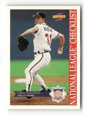 1996 Score Pinnacle - Checklist Greg Maddux 1995 CY Young Award (HOF) #515