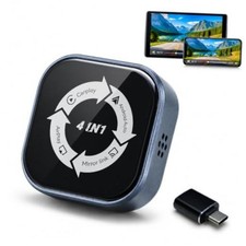 Wireless CarPlay Adapter 4 in 1, Wireless Android Auto Box with Airplay Mirror