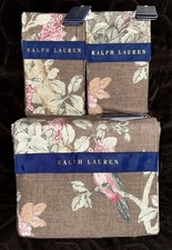 1000 Ralph Lauren Harlow Brinly King Duvet Cover KING SHAMS Forest Brown NWT