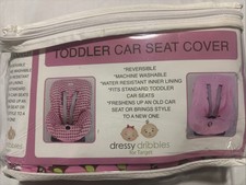 New Dressy Dribbles Baby Toddler Reversible Car Seat Cover Pink /Cherry Print   