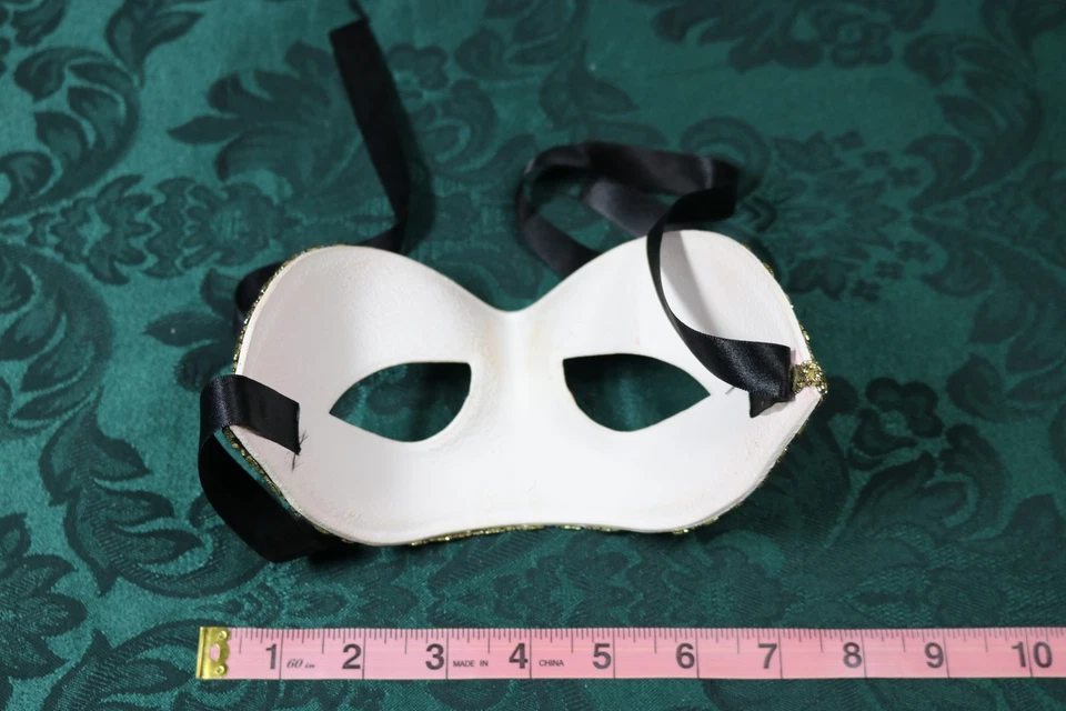 Halloween Women Venetian Metallic Fantasy Masquerade Mask Solid & Well made 6.5" - Image 2 of 2