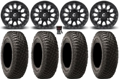 Fuel Vector MB 15'' Wheels 32'' BFG KM3 Tires Can-Am Defender