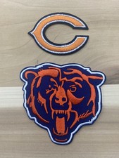 CHICAGO BEARS 2 SET FOOTBALL IRON ON EMBRIODERED PATCH 3 x3