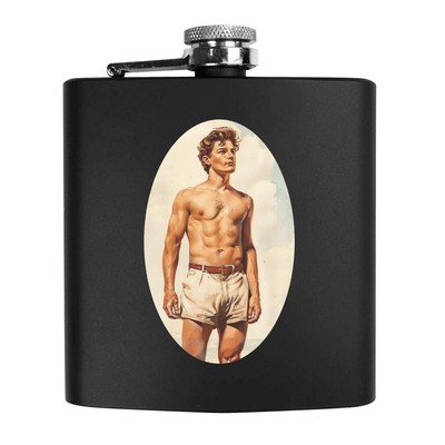 6 Unzen (170 ml) ''Vintage männliches Modell'' Taschen Flachmann (HP00033684)