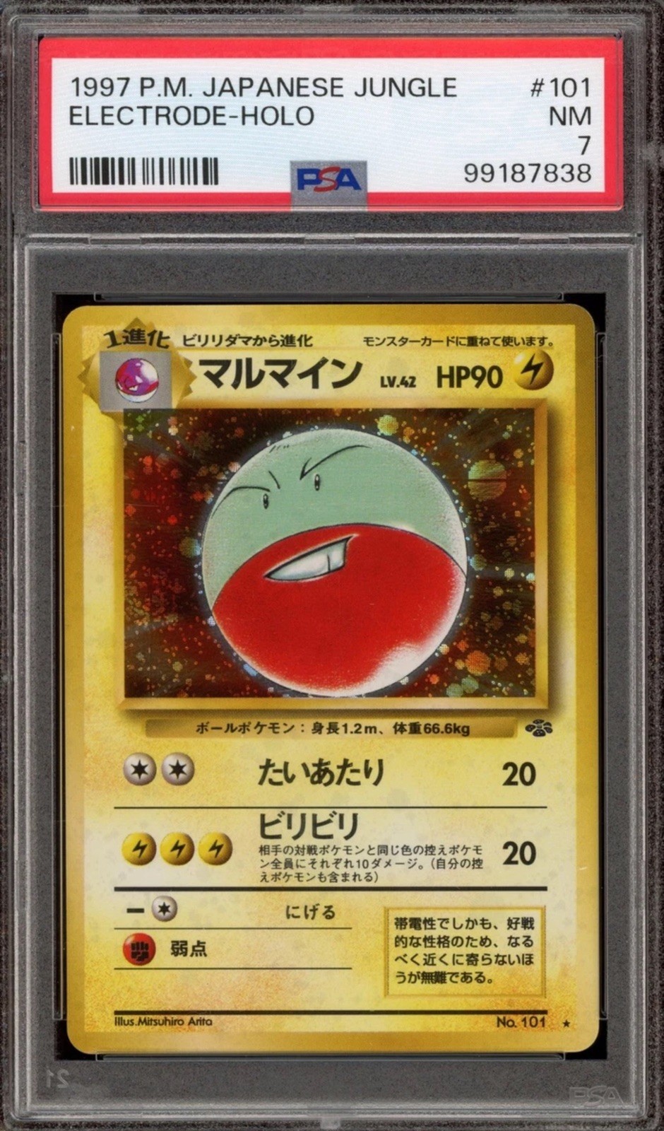 Pokemon Electrode Jungle Japanese Holo Rare #101 PSA 7