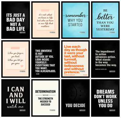 Motivationsposter fürs Leben - Fitnessstudio, Bar, Büro, Sport - Wohndeko Wandbild