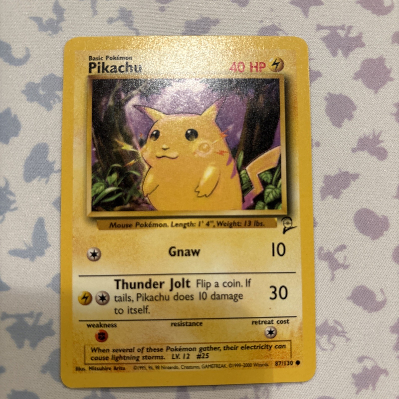 Pikachu 87/130 - Base Set 2 - Vintage WOTC Pokemon Card - LP Collectible Card