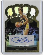 Pat Riley 2021 Panini Crown Royale GOLD Die Cut Refractor Auto /10 Autograph HOF