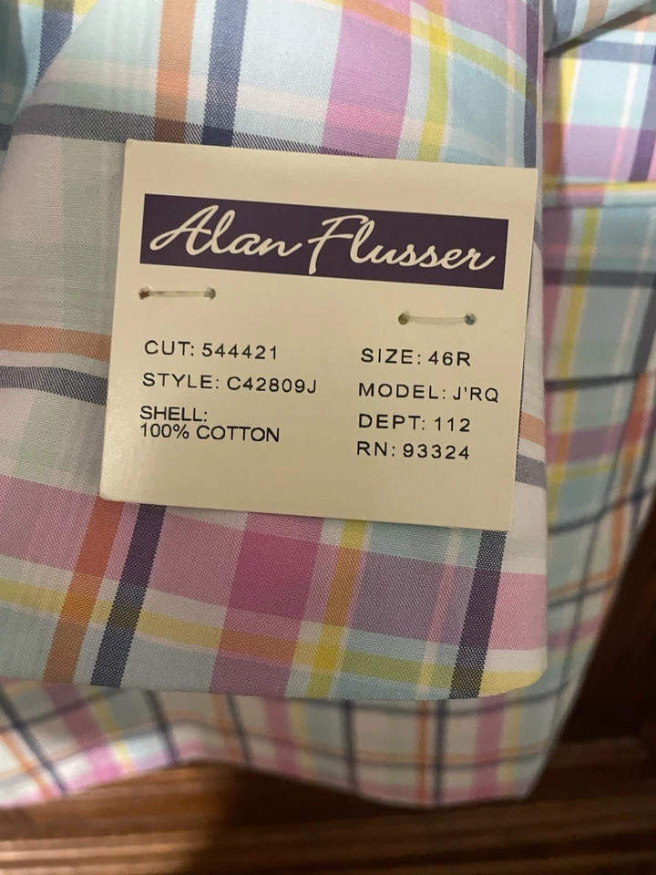 Alan River Hombre Blazer Chaqueta Abrigo Deportivo Traje Talla 46R Cuadros Rosa Azul Amarillo Foto 3 de 4
