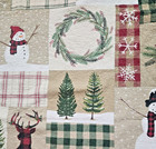 ST.NICHOLAS SQUARE HANDMADE CHRISTMAS QUILT  92X88 INCHES SNOWMEN XMAS TREES DEE — photo 5