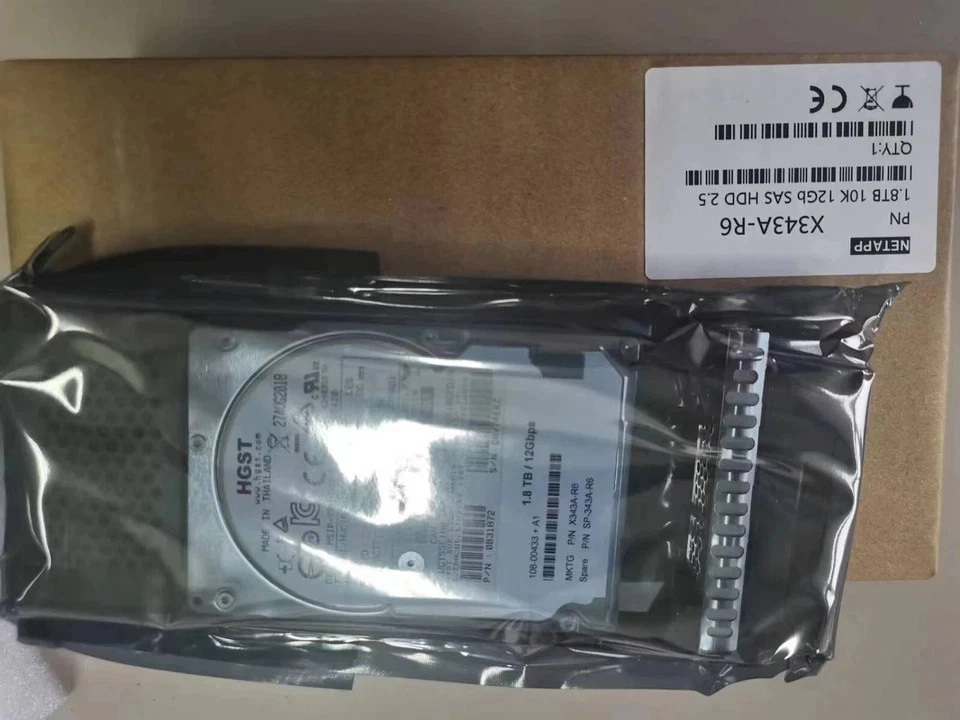 NetApp X343A-R6 1.8T 10K 12Gbps SAS 2.5" HDD Hard Drive 108-00433 DS224C - Image 3 of 4