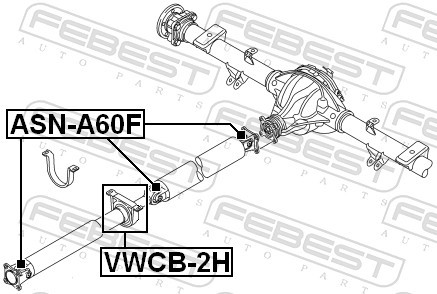 Fits FEBEST VWCB-2H DRIVE SHAFT HANGER BEARING VOLKSWAGEN AMAROK 2010 ⭐UK Stock⭐