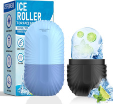 2Pcs Ice Roller for Face and Eye, Ice Facial Roller, Black Blue
