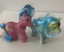 Vtg Lot of 2 My Little Pony G1 Star Dancer & Buddy L Sparkle Pony 1987 Hong Kong
