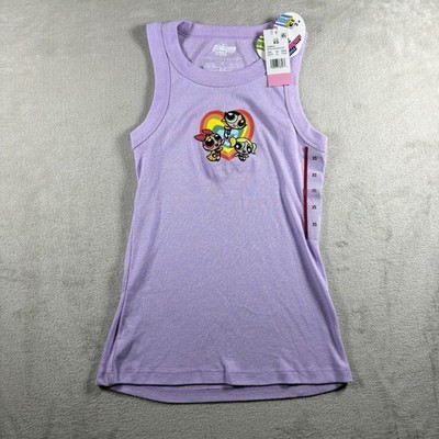 Y2K Style The Powerpuff Girls Women s XS Purple Tank Top Cartoon Network NWT#10A