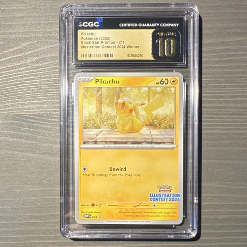 Pokémon Pikachu Promo 214 Illustration Contest Winner CGC 10 Scarlet & Violet E…