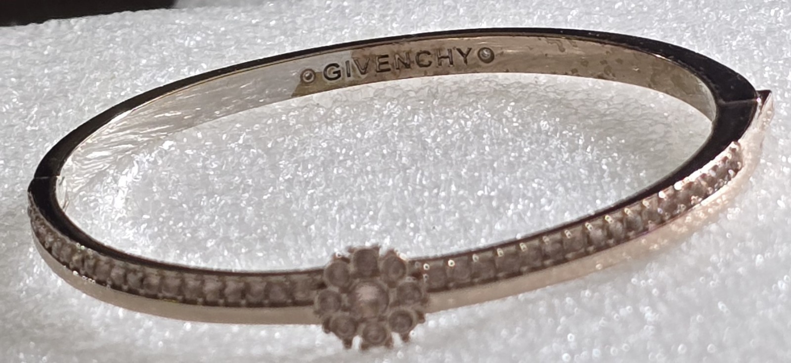 Vintage signed GIVENCHY Tiny Pink Rhinestones Hin… - image 12