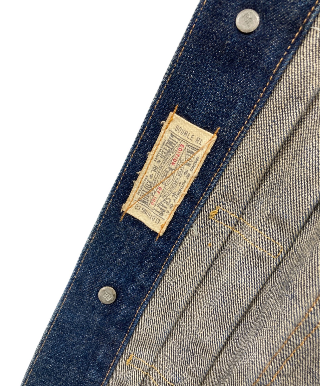 RRL RALPH LAUREN 2nd Denim Jacket Indigo Men's Size XL Made in USA Pre-Owned image 10