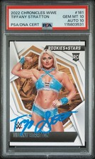 2022 Panini Chronicles WWE #181 Tiffany Stratton PSA 10 Gem Mint Auto 10