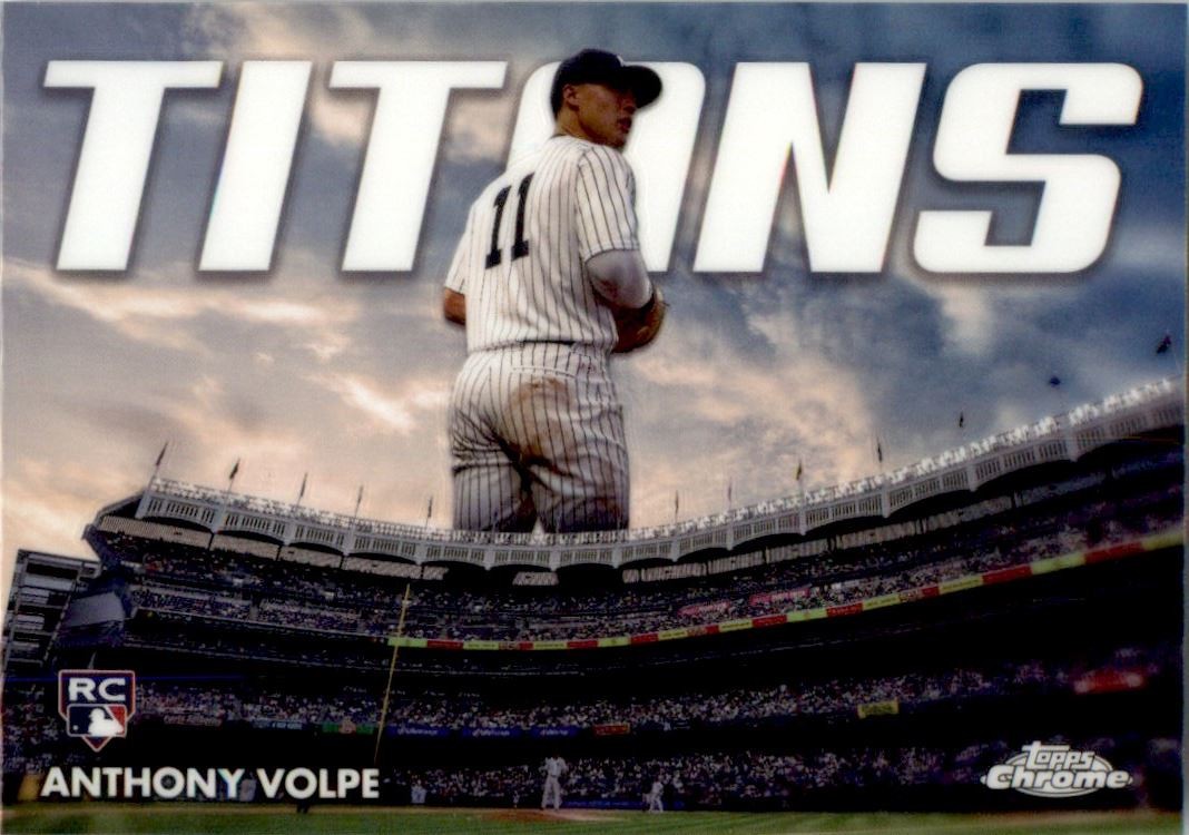 Anthony Volpe 2023 Topps Chrome Update Titans RC #CT-19 New York Yankees