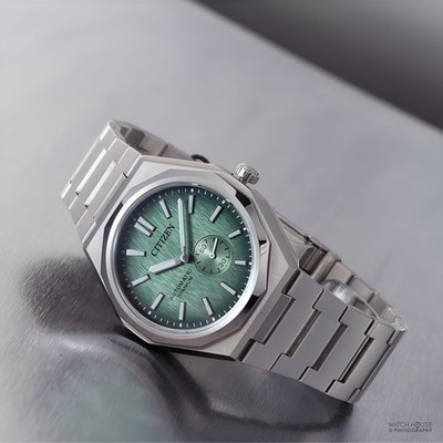 Citizen Super Titanium Zenshin 60 Automatik Herrenuhr NK5020-58X Grün