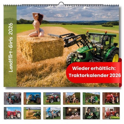 Landflirt Kalender 2026 Frauen Traktoren Trecker Jungbauernkalender Landwirt A3