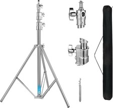Stainless Steel Heavy Duty Photography Light Stand,9.2ft/2.8m Air Cushioned S...