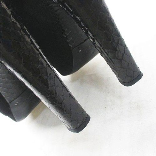 GUCCI Women's Short Side Gathers Suede Boots Size:38/JP:25 Black 141193K Authen thumbnail 7