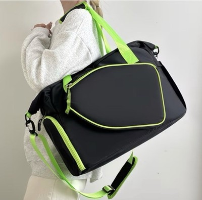 Large Capacity Pickleball Bag (Black with Neon Green accents available) New