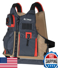 Onyx Kayak Fishing Life Jacket - USCGA PFD with Pockets, High Back, Adjustable
