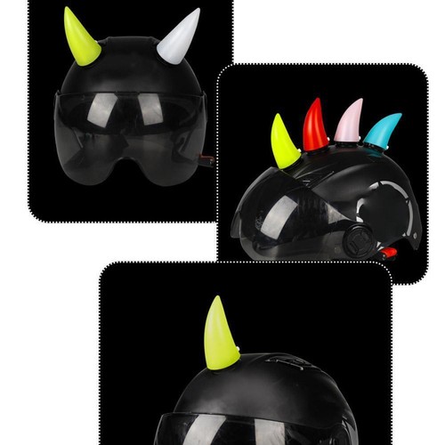 Luminous Little Bull Horn Car Helmet Decoration Devil Horn Helmet Universal X8K3 - Picture 8 of 20
