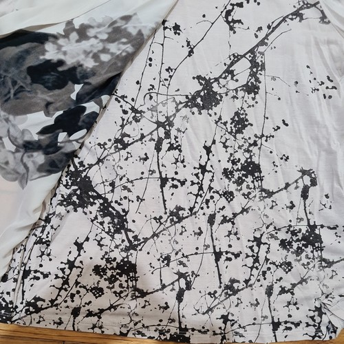 Marella Sport Top Silk Long Sleeve Layered Beige Floral 20' P2P Size Large - Picture 4 of 6