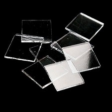 Clear Photo Strength Squares  Cut Mosaic Glass Tile Shapes